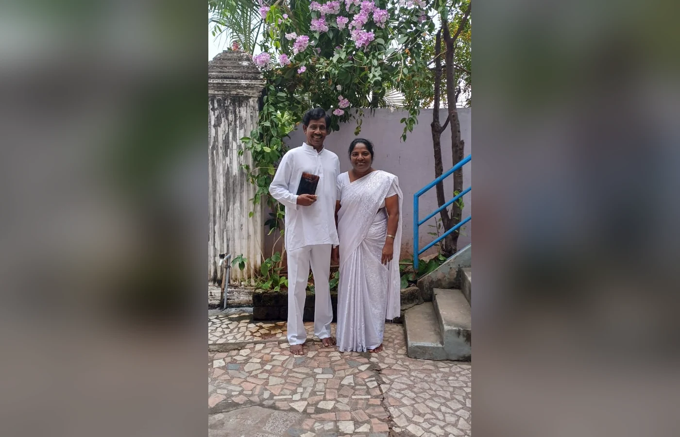 Pastor T. John Ravi Chandran with his wife Evangelist Vijayakumari at their home in Vellore
